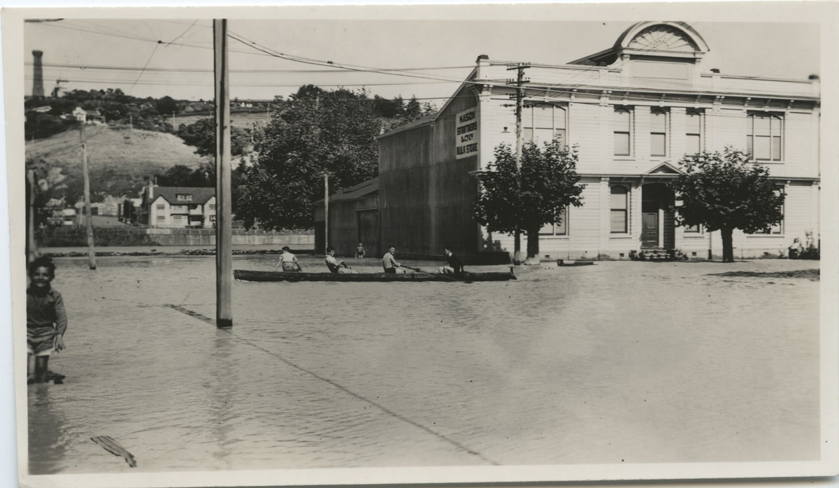 Taupo Quay in flood.